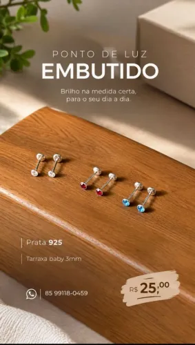 Par de Brincos Tarraxa Baby