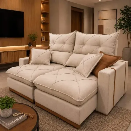 Sofá Retrátil Reclinável Gran Bello Plus 2.10m D33 Produto Novo! Pronta Entrega!
