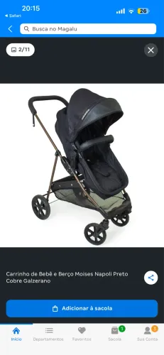 Carrinho de bebê galzerano Moisés