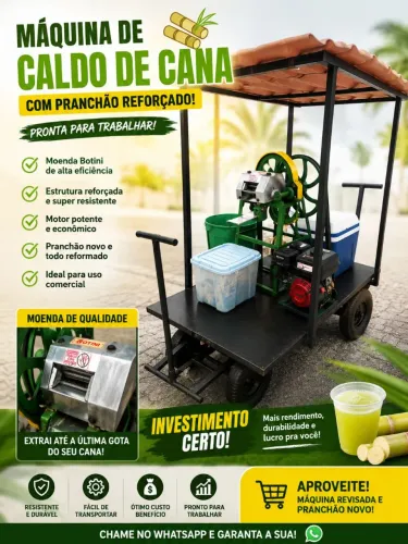 Máquina de caldo de cana + pranchao
