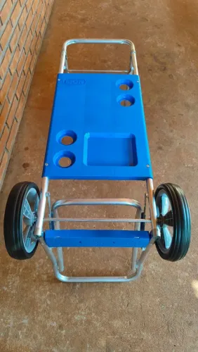 MOR - Carrinho de Praia Azul com Avanço para Caixa Térmica