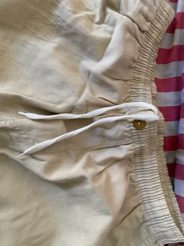 CALÇA CARGO BEGE ELÁSTICO