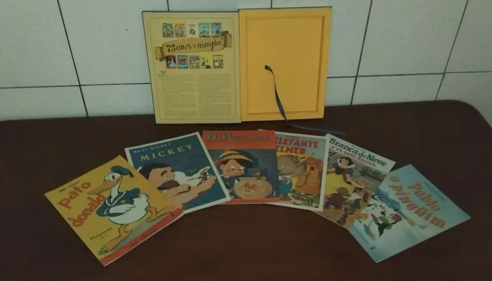 ? Coleção Disney ?75 Anos de Magia? - 6 Livros Clássicos + Caixa Original