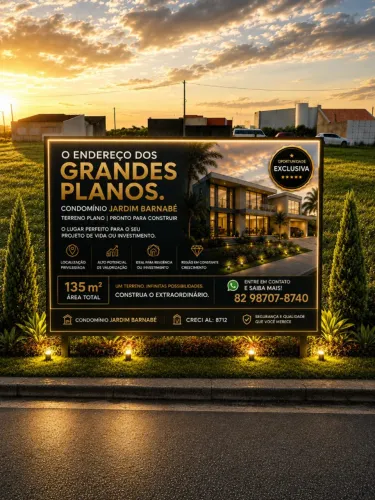 ''Lotes em Condominio Fechado, Condomínio Jardim Barnabé -Rio Largo-Quitado-Segurança 24