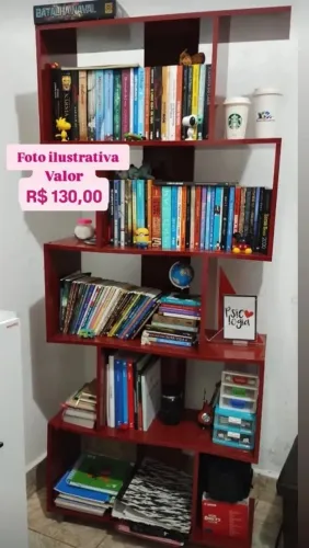 Estante vermelha MDF