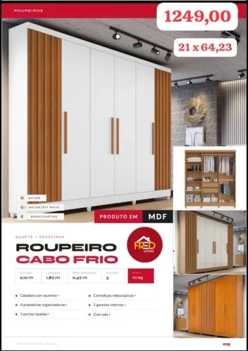 Guarda roupa promoção 