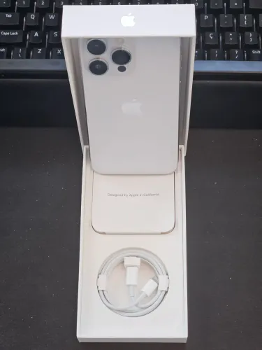 iPhone 14 Pro Max Silver 128GB - Caixa e Cabo Original Novo