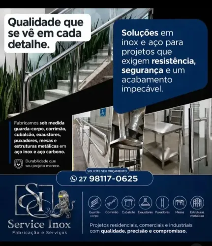 Serviço em aço inox 