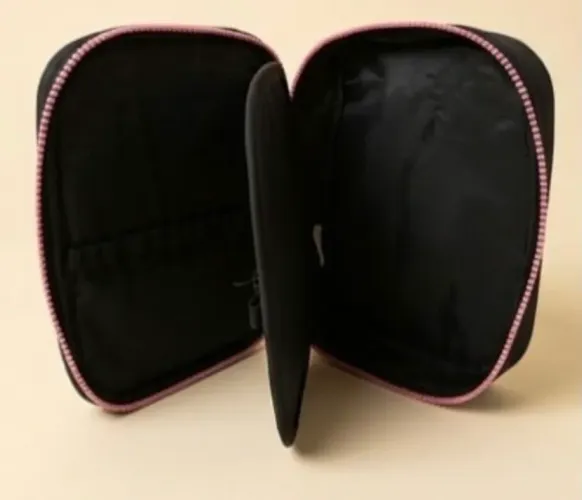 ESTOJO BOX GRANDE PRETO E ROSA