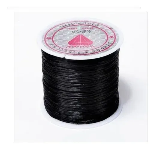 fio elástico de silicone super resistente aprox 60 metros 0,7mm / mega hair