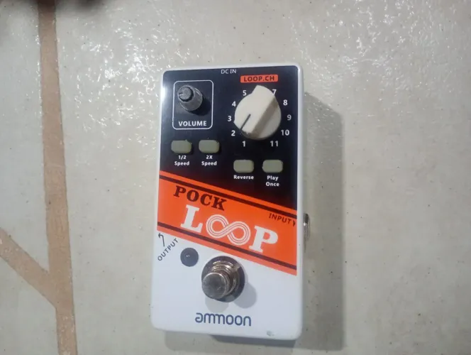 Pedal pock loop ammoon para guitarra violão baixo