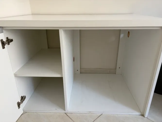 Armário suspenso MDF branco