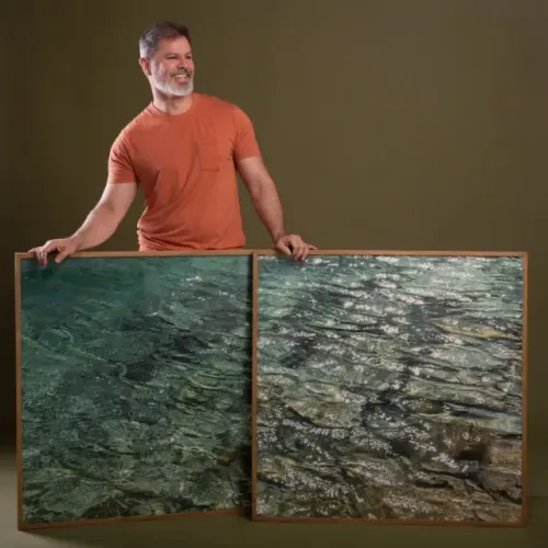 2 Quadros - díptico 90x90 cada peça