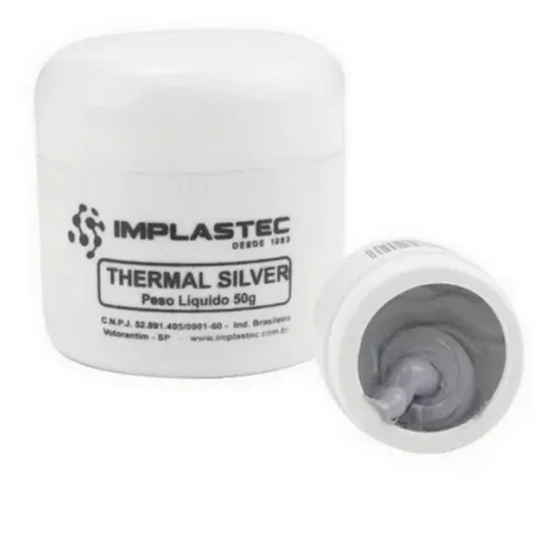 Pasta Térmica Prata Implastec Thermal Silver 50g Pote *ENTREGA GRÁTIS*