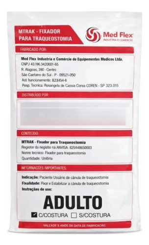 Fixadores para Traqueostomia Adulto MedFlex MTRAK - Kit com 12 Unidades