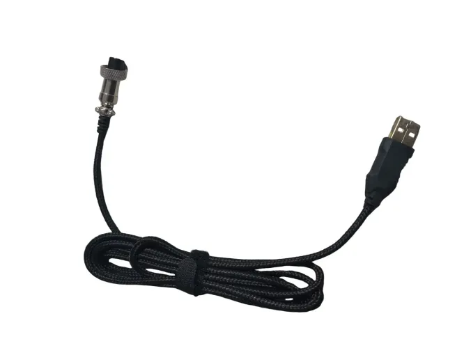 Cabo USB Para Conector De Aviação GX16 5 Pinos Trançado 