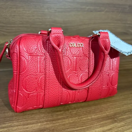 bolsa colcci original vermelha em couro - nova com etiqueta