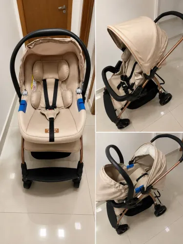 Carrinho e bebê conforto Burigotto, 700 reais