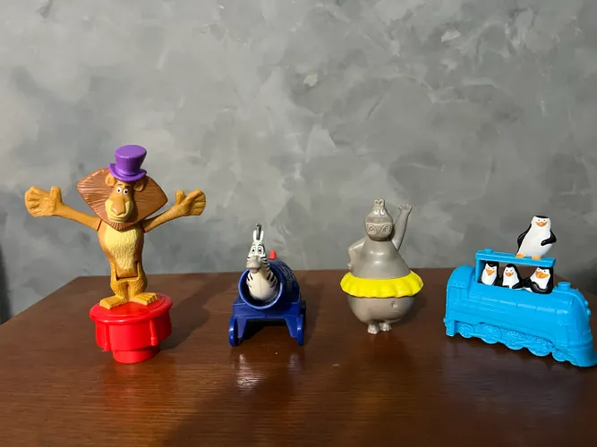 Lote Bonecos Madagascar 3 Mc Donalds
