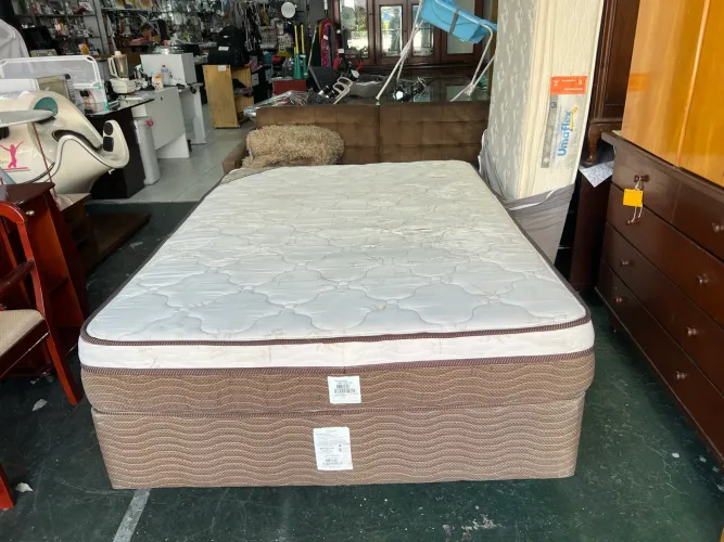 Cama Box de Casal Box com Colchão Magnyfic Ortobom