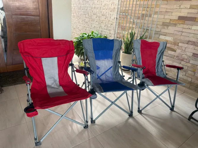 Cadeiras de Praia Altas Dobráveis