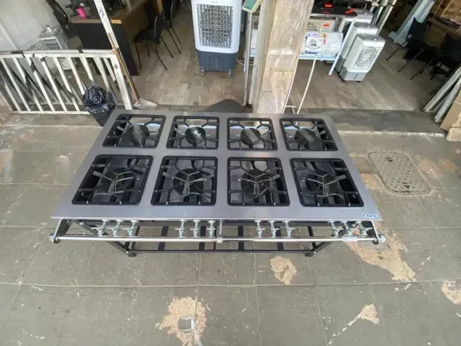 FOGÃO 8 BOCAS MESA INOX JS MARTINS