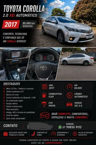 Toyota Corolla XEI 2.0 Flex 16V Aut. 2017