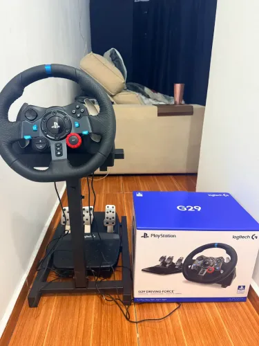 Volante Logitech G29 + Pedal + Suporte c/caixa