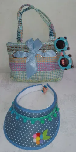 Kit Praia Infantil Bolsa, Viseira e óculos 