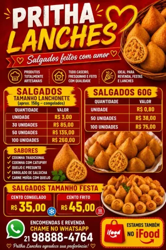 Salgados para revenda festa e eventos 