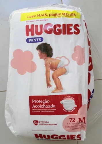Fralda Huggies Pants Proteção Acolchoada (72 unidades) - Tamanho M