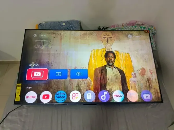 Smart TV TCL 55 PL QLED 4K 144HZ Nova na Caixa.