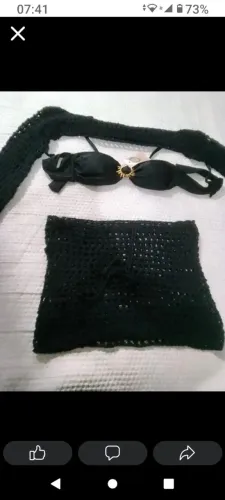 Conjunto da linha e tricô com top