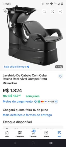 Lavatório de salão