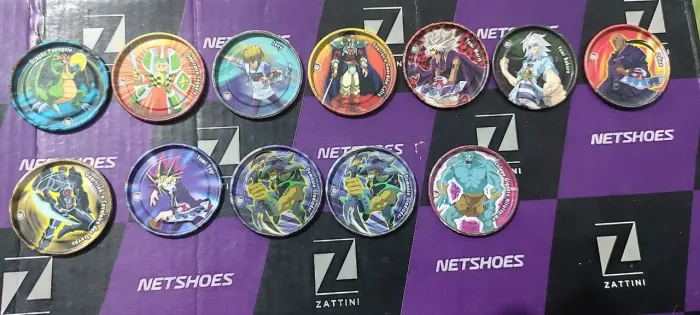 12 Metal Tazos Yu-GI-OH Elma Chips 2003/2004 Originais!