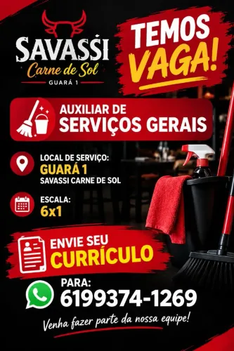 Auxiliar de serviço gerais