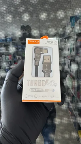 Cabo Gamer A'Gold 20W USB-C Articulado 180° - Super Resistente