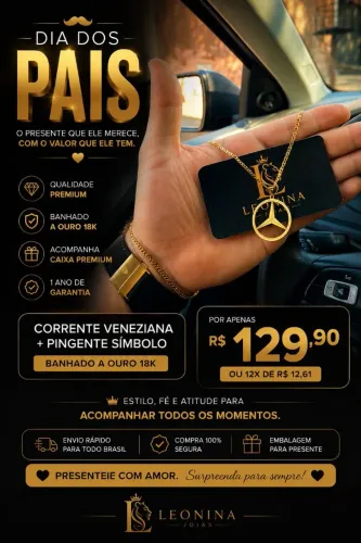 Demonstre seu carinho com uma corrente especial neste Dia dos Pais