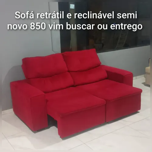 Sofá retrátil e reclinável semi novo 850 entrego dependendo do local