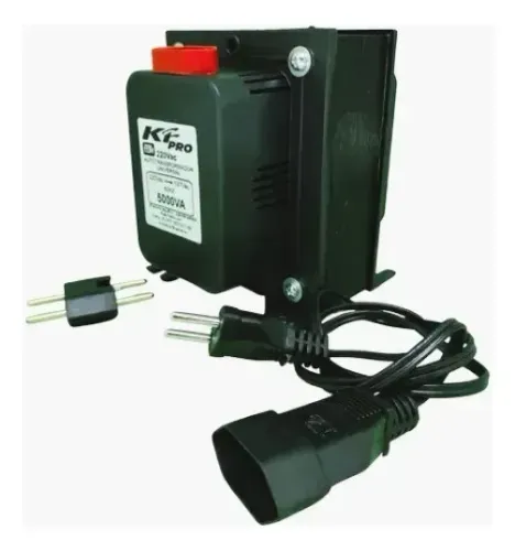 TRANSFORMADOR K&F 5000VA BIVOLT 110V/127V PARA 220V CONVERSOR DE VOLTAGEM
