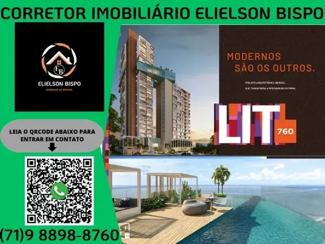 Apartamento lançamento 1/4 , varanda no Costa Azul