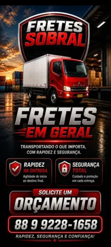 Mudança e frete para interior de Sobral 