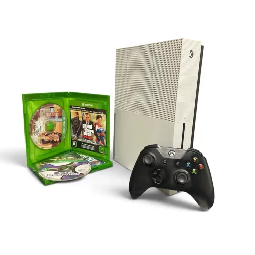 Xbox One S 1TB + Controle Original + 3 Jogos Físicos + 6 Jogos Digitais