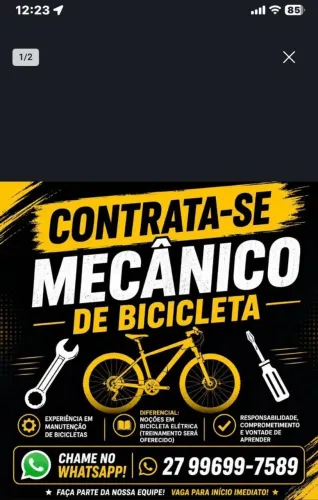 Vaga: Mecânico de Bicicletas com Experiência