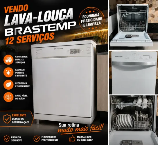 VENDO LAVA-LOUÇA BRASTEMP 12 SERVIÇOS