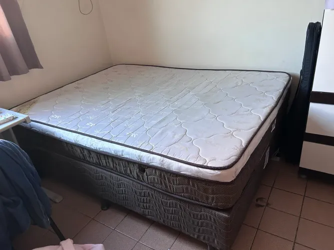 Cama Box Casal Ortobom Magnific com Colchão 