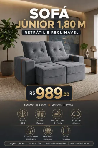 SOFA RETRÁTIL RECLINAVEL
