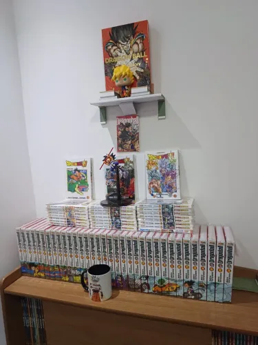Dragon ball edição definitiva, dragon ball super completos mais artbook e action figure