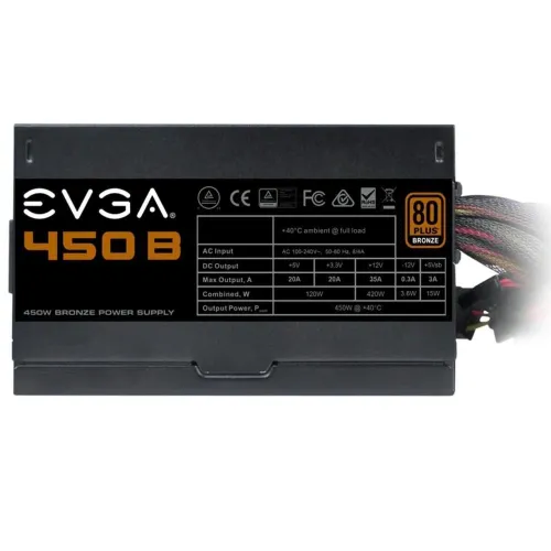 Fonte 450 EVGA 80 plus
