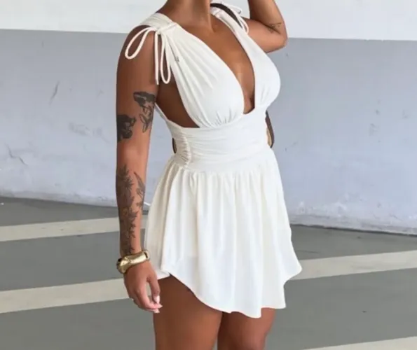 Vestido Fairy Curto Franzido